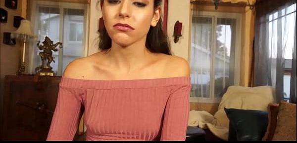  Skinny Brunette Teen Stepdaughter Arielle Faye Fucked By Crying Stepdad POV